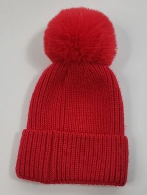 Red NORLA Alpaca/Wool PomPom Beanie
